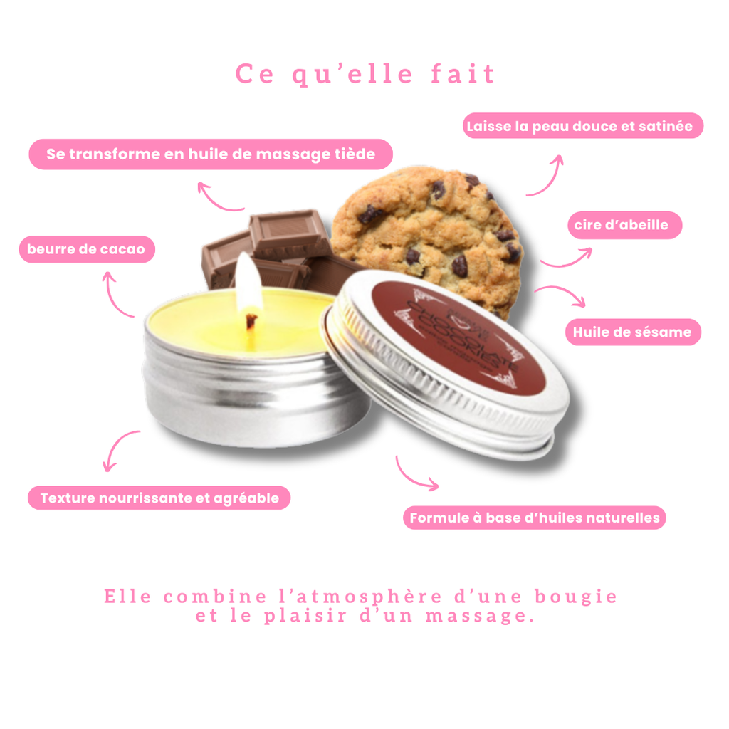 Mini bougie de massage